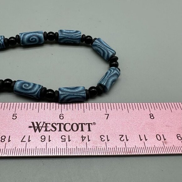 3/$30 Blue Beaded Necklace Lot Mixed Shapes Matte Finish Costume Jewelry - Picture 10 of 13